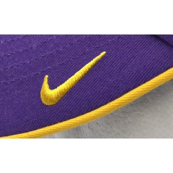 LSU Tigers NCAA Nike Team Strapback Hat Purple Hook and Loop Dad Cap Adult - Picture 4 of 11